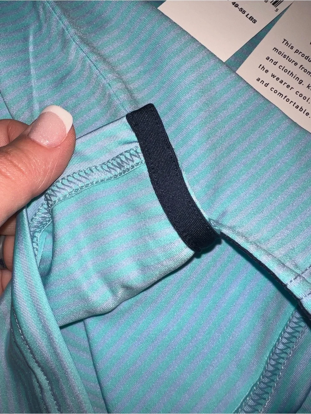 New Ralph Lauren RLX Golf Polo boys 7 blue and purple striped NWT